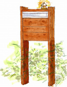 木製ポストカバー